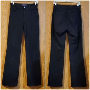 NYDJ bootcut jeans w/rhinestones black stretch cotton size 6